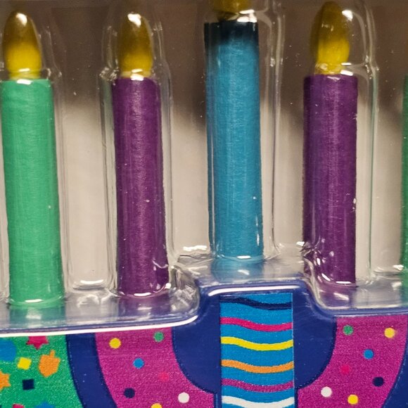 New Child Boy Girl Sturdy Mini Wood Menorah W 9 Candles Happy Chanukkah 4" - Picture 9 of 14